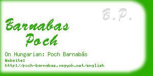 barnabas poch business card